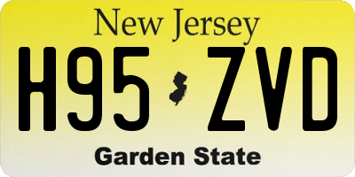 NJ license plate H95ZVD