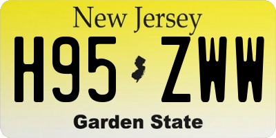 NJ license plate H95ZWW