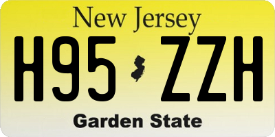 NJ license plate H95ZZH