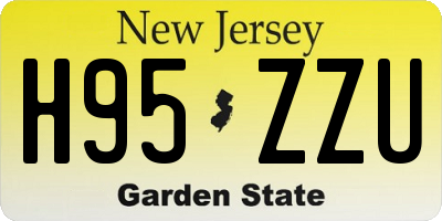 NJ license plate H95ZZU