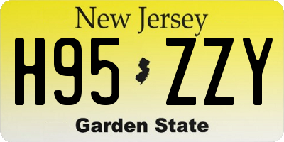 NJ license plate H95ZZY