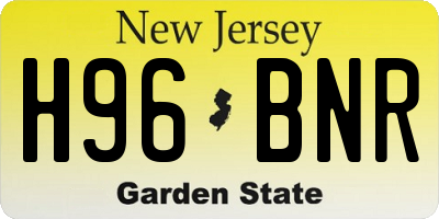 NJ license plate H96BNR
