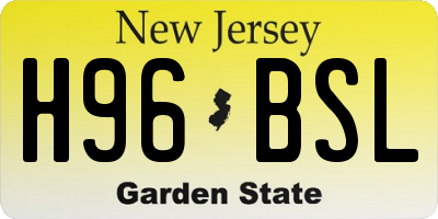 NJ license plate H96BSL