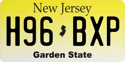 NJ license plate H96BXP