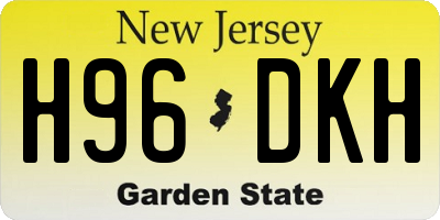 NJ license plate H96DKH