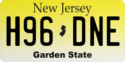 NJ license plate H96DNE
