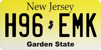 NJ license plate H96EMK