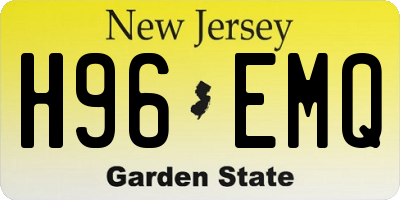 NJ license plate H96EMQ