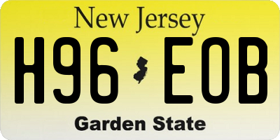 NJ license plate H96EOB