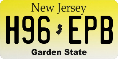 NJ license plate H96EPB
