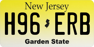 NJ license plate H96ERB