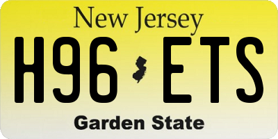 NJ license plate H96ETS
