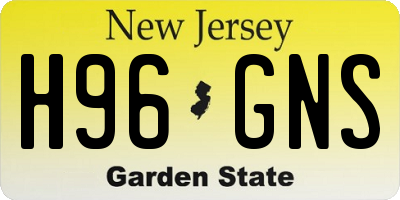 NJ license plate H96GNS