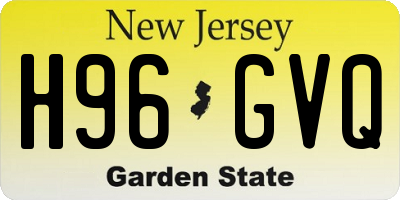 NJ license plate H96GVQ