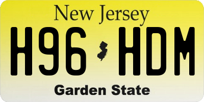 NJ license plate H96HDM