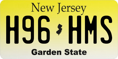 NJ license plate H96HMS