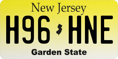 NJ license plate H96HNE