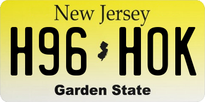 NJ license plate H96HOK