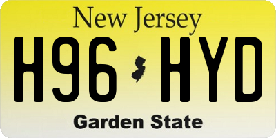 NJ license plate H96HYD