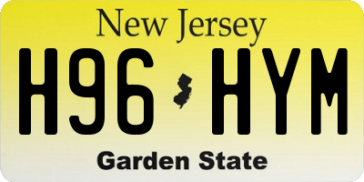NJ license plate H96HYM
