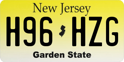 NJ license plate H96HZG