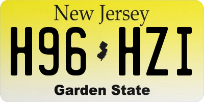 NJ license plate H96HZI