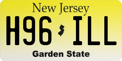 NJ license plate H96ILL