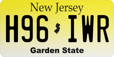 NJ license plate H96IWR