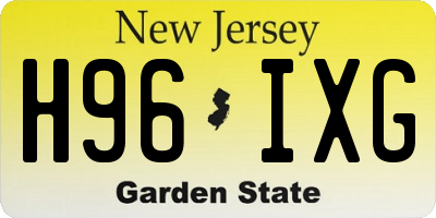 NJ license plate H96IXG