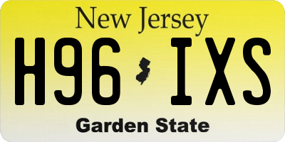 NJ license plate H96IXS