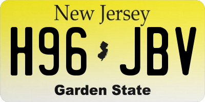 NJ license plate H96JBV