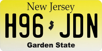 NJ license plate H96JDN