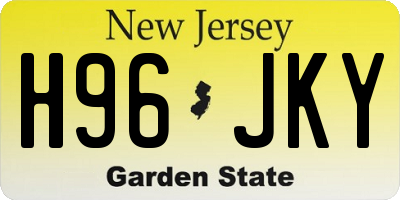 NJ license plate H96JKY