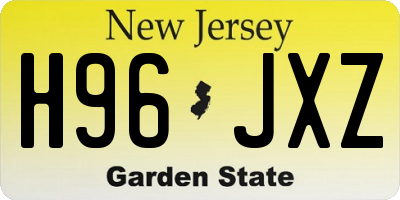 NJ license plate H96JXZ