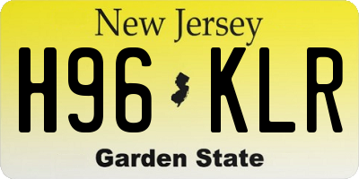 NJ license plate H96KLR