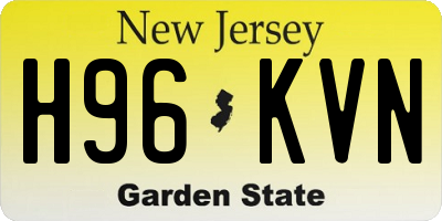 NJ license plate H96KVN