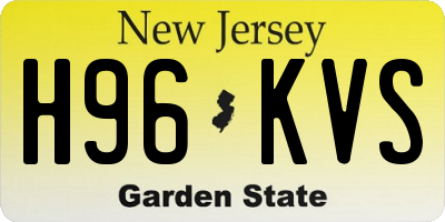 NJ license plate H96KVS