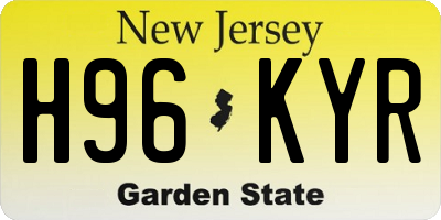 NJ license plate H96KYR