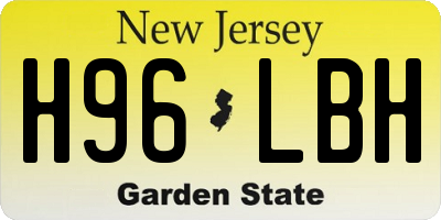 NJ license plate H96LBH