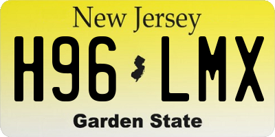 NJ license plate H96LMX