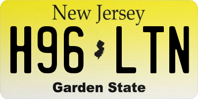 NJ license plate H96LTN