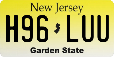 NJ license plate H96LUU