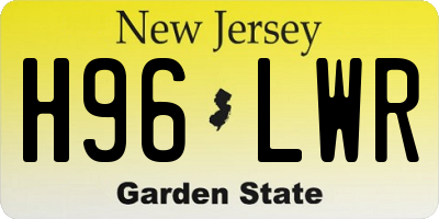 NJ license plate H96LWR