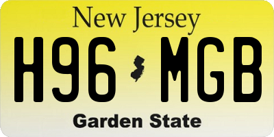 NJ license plate H96MGB