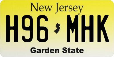 NJ license plate H96MHK