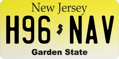 NJ license plate H96NAV
