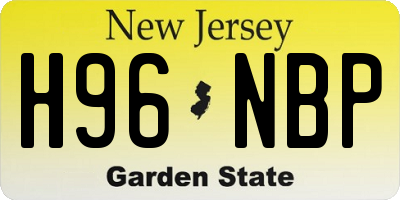 NJ license plate H96NBP