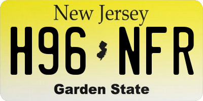 NJ license plate H96NFR