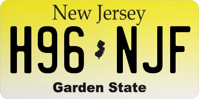NJ license plate H96NJF