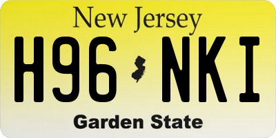 NJ license plate H96NKI